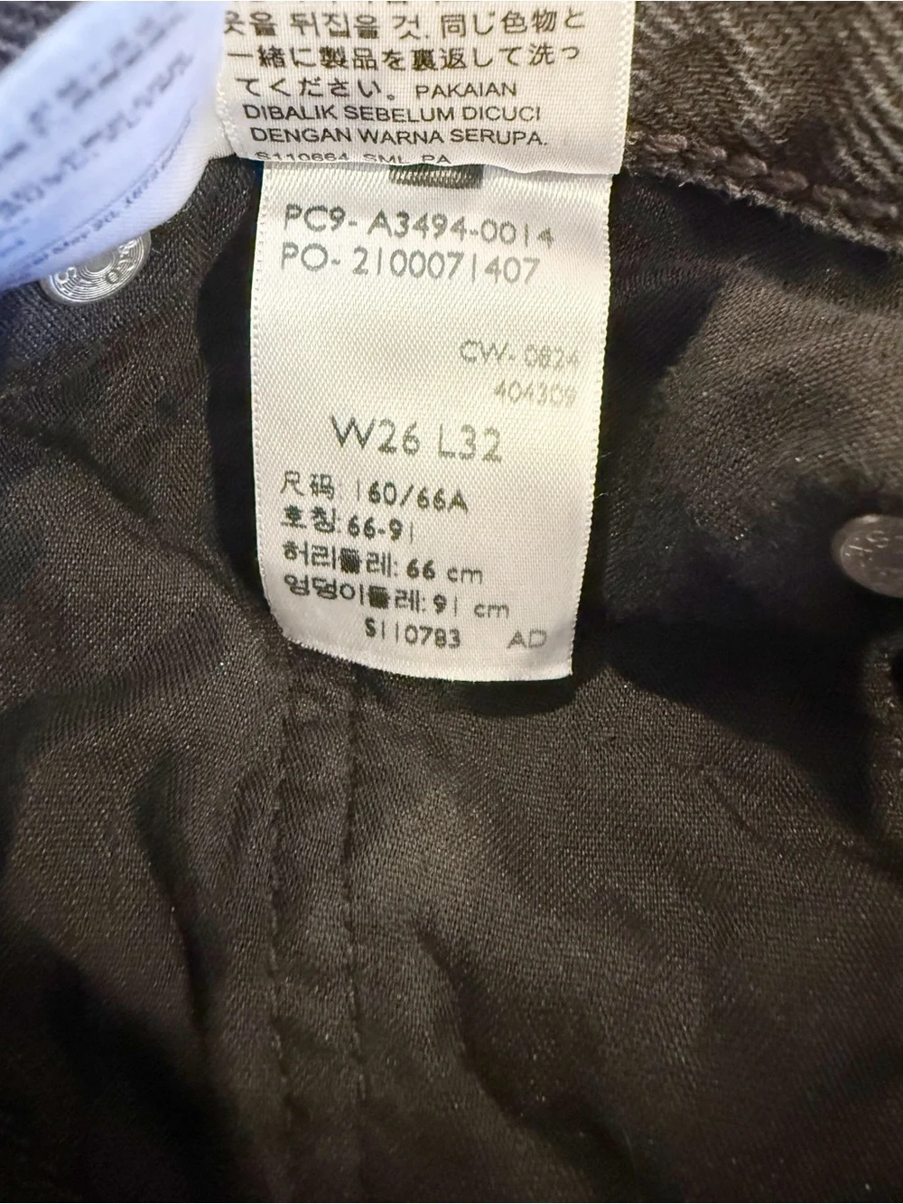 LEVI’S Dad Baggy Jeans in Black Wash size 26 90’s - Picture 10 of 12